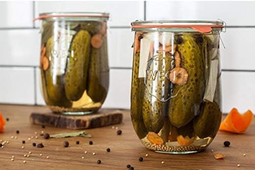 Weck jars deliver on both looks and performance filled with pickles.