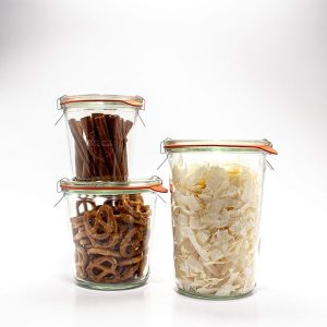 Weck glass jars with food in top only on Home Kitchen Gardens