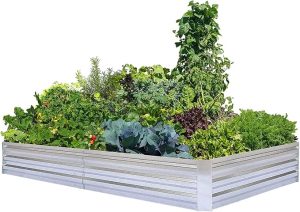 Raised garden bed full of vegetables ideal for Urban Garden 